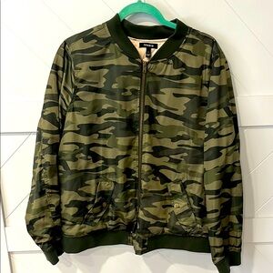 Torrid Green Camo Bomber Jacket